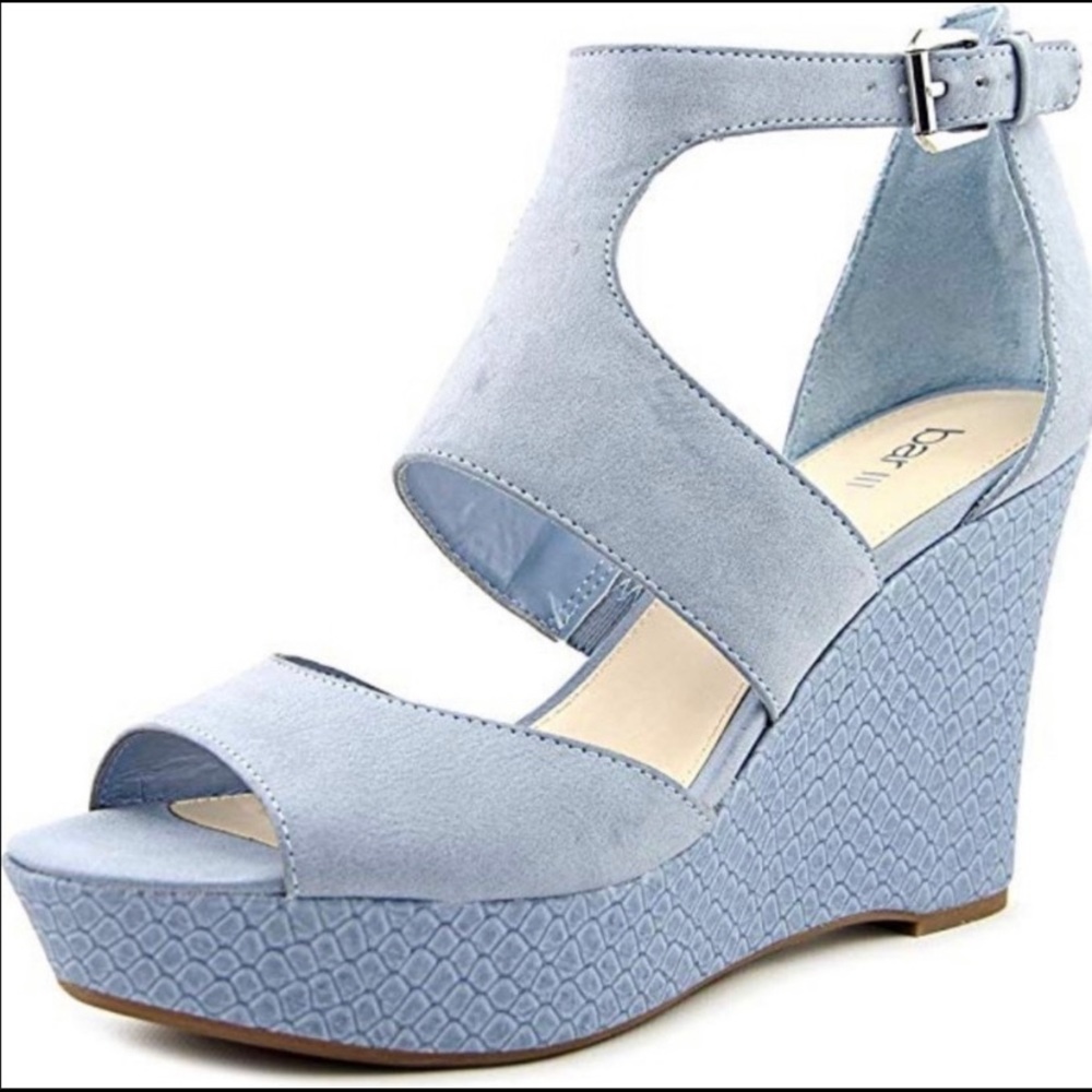 👠 NWOT! Bar III Sophie Wedge Sandals in Misty Blue (purchased at Macy’s) - 6